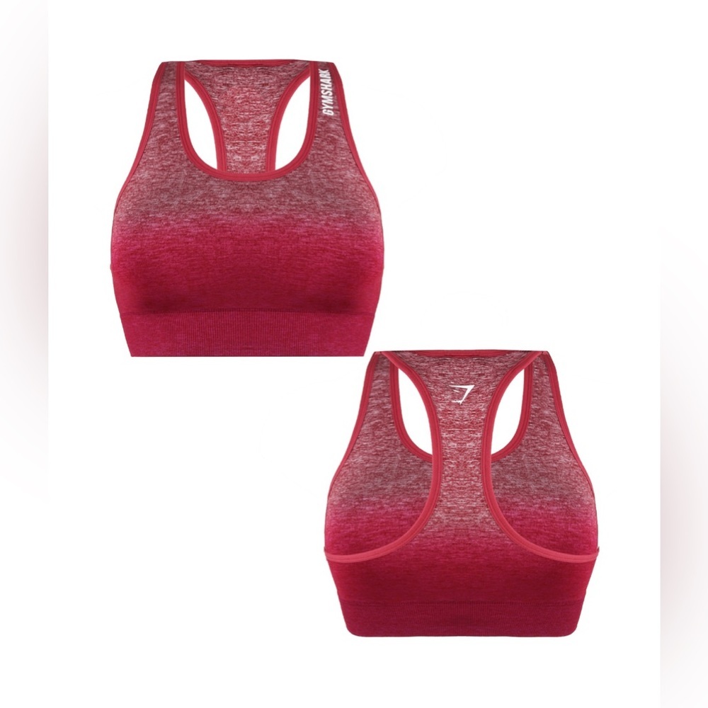 Gymshark Adapt Ombre Sealmess Red Marl/Red Sports Bra (M)